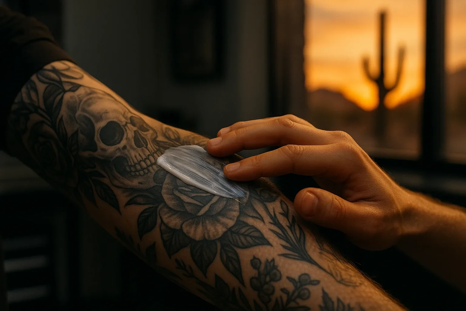 Cover image for "Tattoo Aftercare Arizona: How to Heal Tattoos in Dry Heat & Sun"